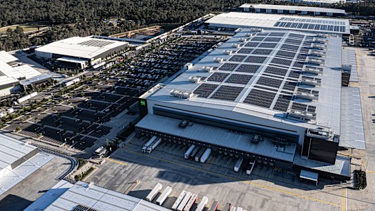 Amazon’s warehouse at Kemps Creek was the largest warehouse in the country when completed two years ago, and generates much of its own electricity.