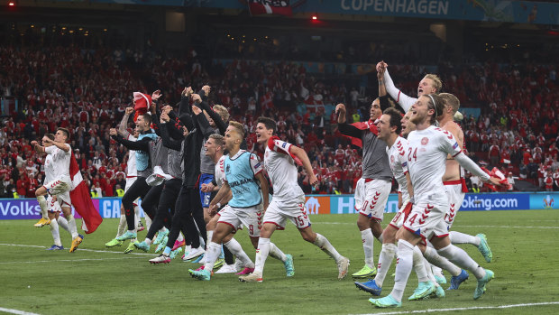 Denmark win where Eriksen fell to advance at Euros, Dutch complete clean sweep