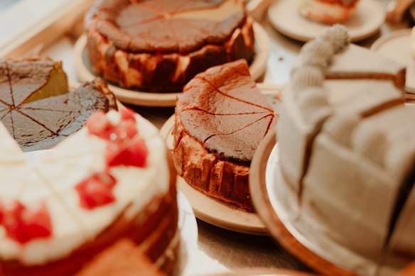 The cake cabinet.