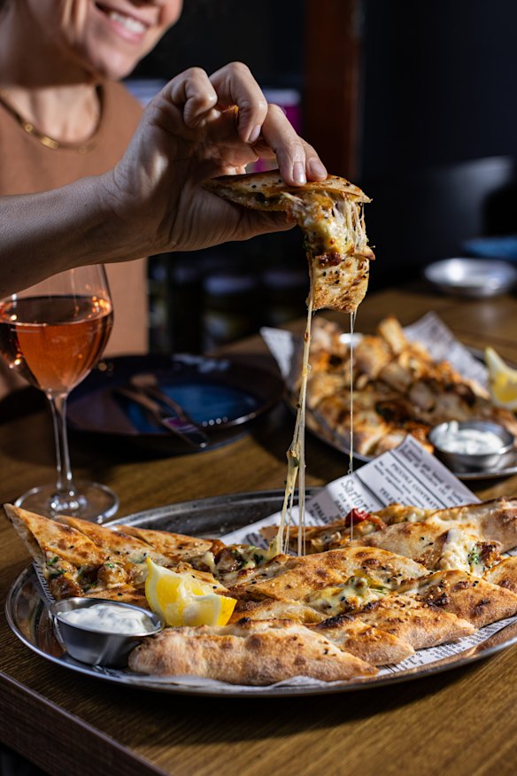 The pide menu includes spinach, eggplant, chicken, pastirma and sucuk. 