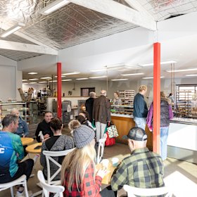 Inside Johnny Baker’s downtown location.