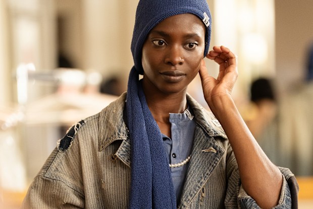 A model poses backstage prior to the Maison Mihara Yasuhiro Menswear Spring/Summer 2027 show as part of Paris Fashion Week on June 26, 2026