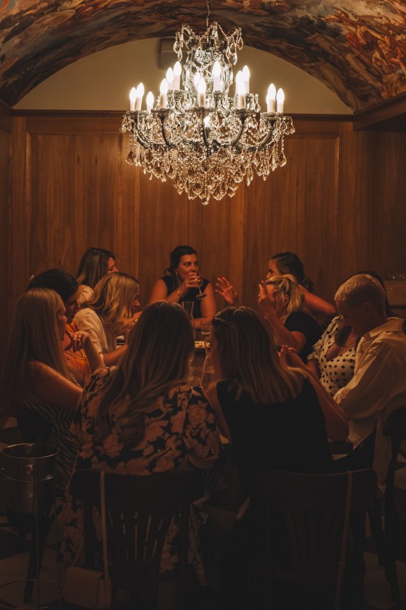 The private dining room seats 12. 