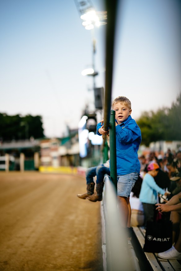 As the sun sets, lights come on in the main arena where entertainment continues until 8pm.