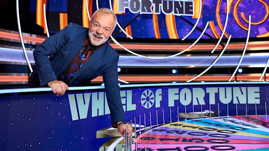 Graham Norton hosts the rebooted Australian version of Wheel of Fortune.