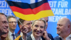Alice Weidel at the AfD party headquarters in Berlin after Sunday’s election.  