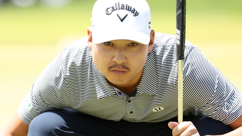 Australian golfer Min Woo Lee shares the lead with six others after opening round
