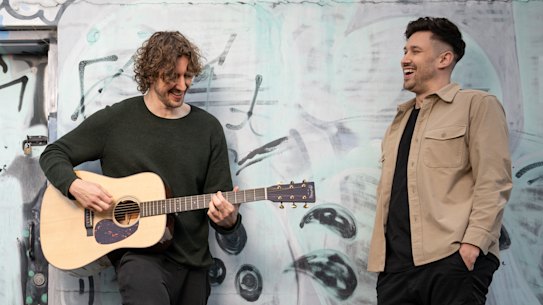 Dean Lewis (left): “I was backstage going, ‘How do I do this?’ and Sean said, ‘You go out there and you take it seriously.’”