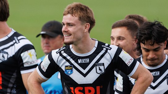 Lachlan Galvin playing NSW Cup on Monday.