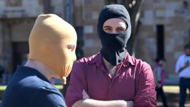 Students covered up their faces this week in fear of repercussions.