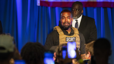 Kanye West makes his first presidential campaign appearance in North Charleston.