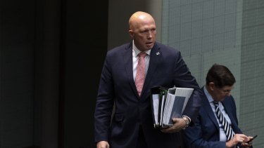 Minister for Home Affairs Peter Dutton.