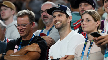 Richmond skipper Trent Cotchin was all smiles watching Ash Barty in action at the Australian Open last year.