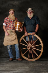 Cooper George Smithwick and wheelwright Kerry Riehl will show off their trades at the fair.