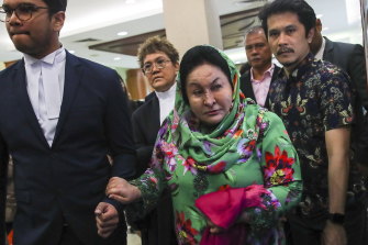 Rosmah Mansor arrives at court in Kuala Lumpur in February.