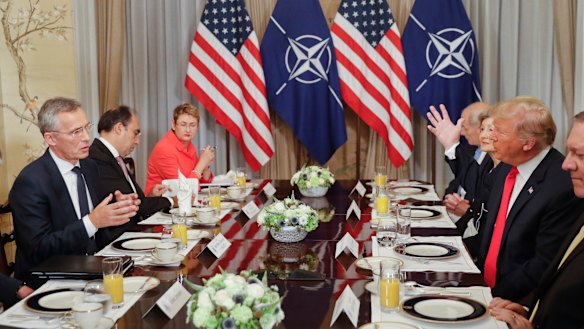 Trump had “very direct language” but “when it comes to the core message we actually all agree," Stoltenberg later said.