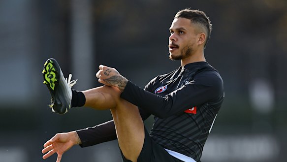 Bobby Hill has resumed training at Collingwood, but a date for his return to the playing field is not yet clear..