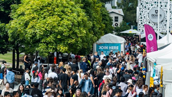 O-Week activities at Deakin University in 2025.