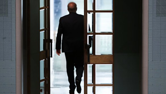 Scott Morrison leaves the House of Representatives on Thursday.