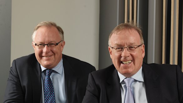 Judo co-founders David Hornery (left) and Joseph Healy. Healy is the former head of NAB business banking. 