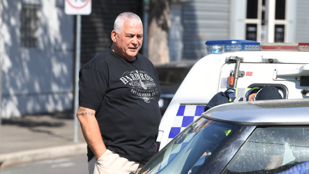 Mick Gatto collects his car from Melbourne Pavilion the day after the shooting.