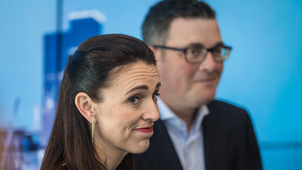 Premier Daniel Andrews rejects suggestions he is trying to implement a COVID-19 elimination strategy similar to New Zealand Prime Minister Jacinda Ardern's policy.