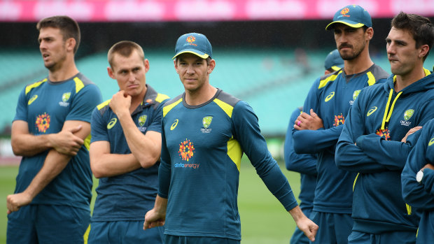 Not up to scratch: the absence of Steve Smith and David Warner is an easy excuse for Tim Paine's Australians to hide behind.
