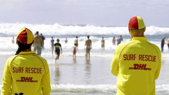Surf lifesavers Lee-Anne Nelson and John Taylor are among the 3500 patrolling Gold Coast beaches.