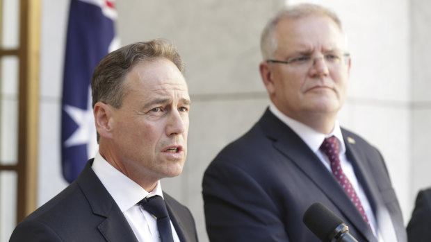 Tuesday's federal budget is expected to include record health spending and Health Minister Greg Hunt, left, has pledged to increase mental health funding.