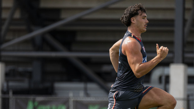 Herbie Farnworth at Dolphins training.