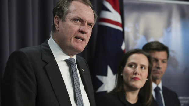 Tax Commissioner Chris Jordan, Minister for Revenue and Financial Services Kelly O'Dwyer .