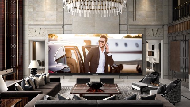 Every palace needs a big TV.