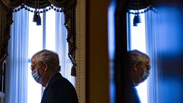 US Senate Majority Leader Mitch McConnell agreed to a power sharing agreement with Democrats.