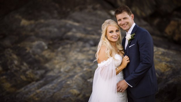 Hayley Jensen and Kris Severijns on their wedding day.