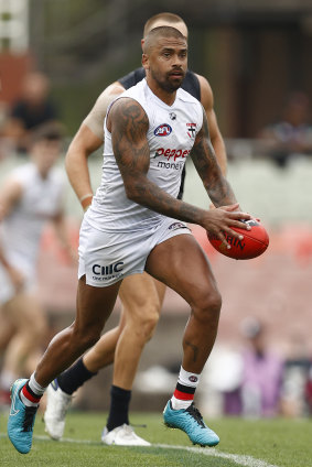 Brad Hill played a new role off half-back for the Saints.