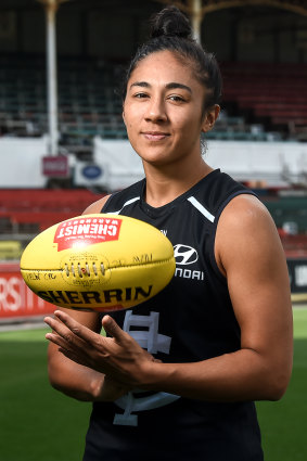 Carlton AFLW star Darcy Vescio.