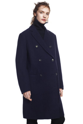 A coat from the Jil Sander x UNIQLO J+ range.