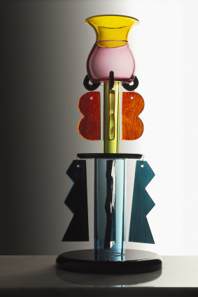 The Clesitera vase, designed by Sottsass in 1986, has a retail price of $2600.