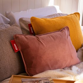 The pillows are like cushy hot water bottles, but without the hot water.