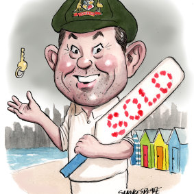 Life's a beach: For Ricky Ponting.