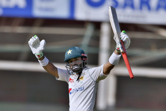 Pakistan’s Mohammad Rizwan scored a century to help his side to a draw in the second Test against Australia.