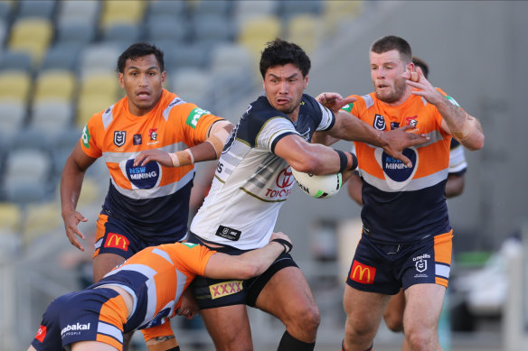 Jordan McLean takes a hit-up for the Cowboys.