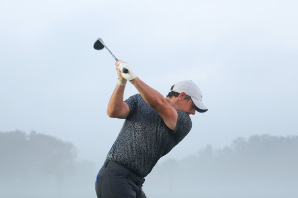 Rory McIlroy leads the PGA Tour for driving distance, averaging 327 yards off the tee.