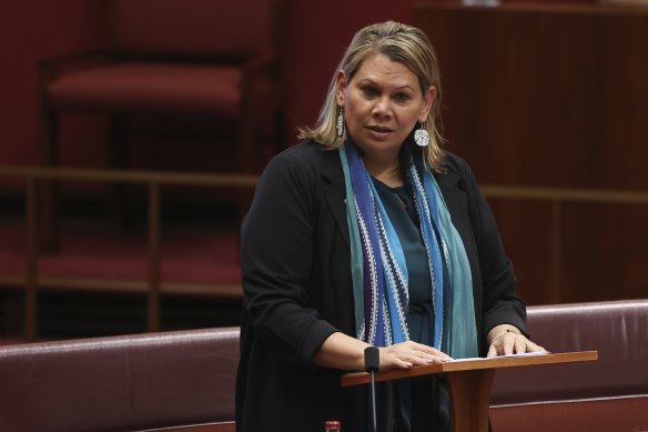 Greens Senator Dorinda Cox, a Yamatji-Noongar woman, supports the Voice.