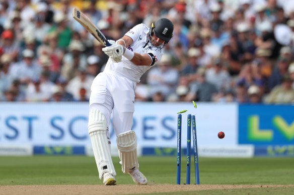 You miss, I hit: Cameron Green castles Stuart Broad.