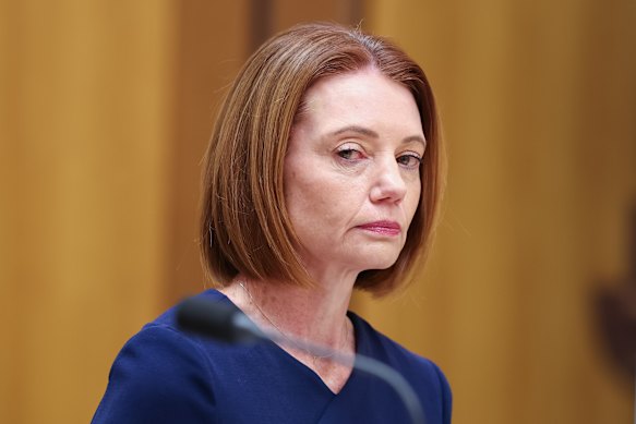 Former KPMG chief operating officer Eileen Hoggett appears before the committee on Friday.