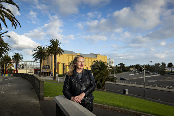 Jenni Roper at the St Kilda Triangle site. She wants live music in the area to come back with a vengeance.