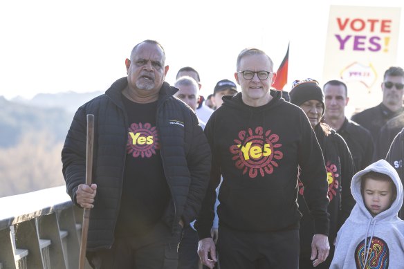 Prime Minister Anthony Albanese joined Michael Long on Thursday morning as the Long Walk reached Canberra. 