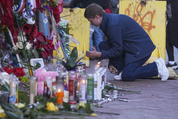 A memorial on Bourbon Street for the victims of a deadly car attack on New Year’s Day.