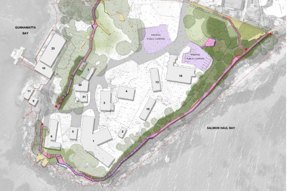 The full loop would run from Salmon Haul Reserve, through Hungry Point Reserve, to Darook Park at Gunnamatta Bay.